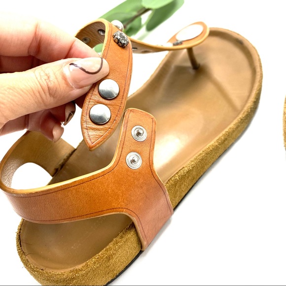 Isabel Marant Enore Flower Studded Sandals size 37.5 - Picture 9 of 13